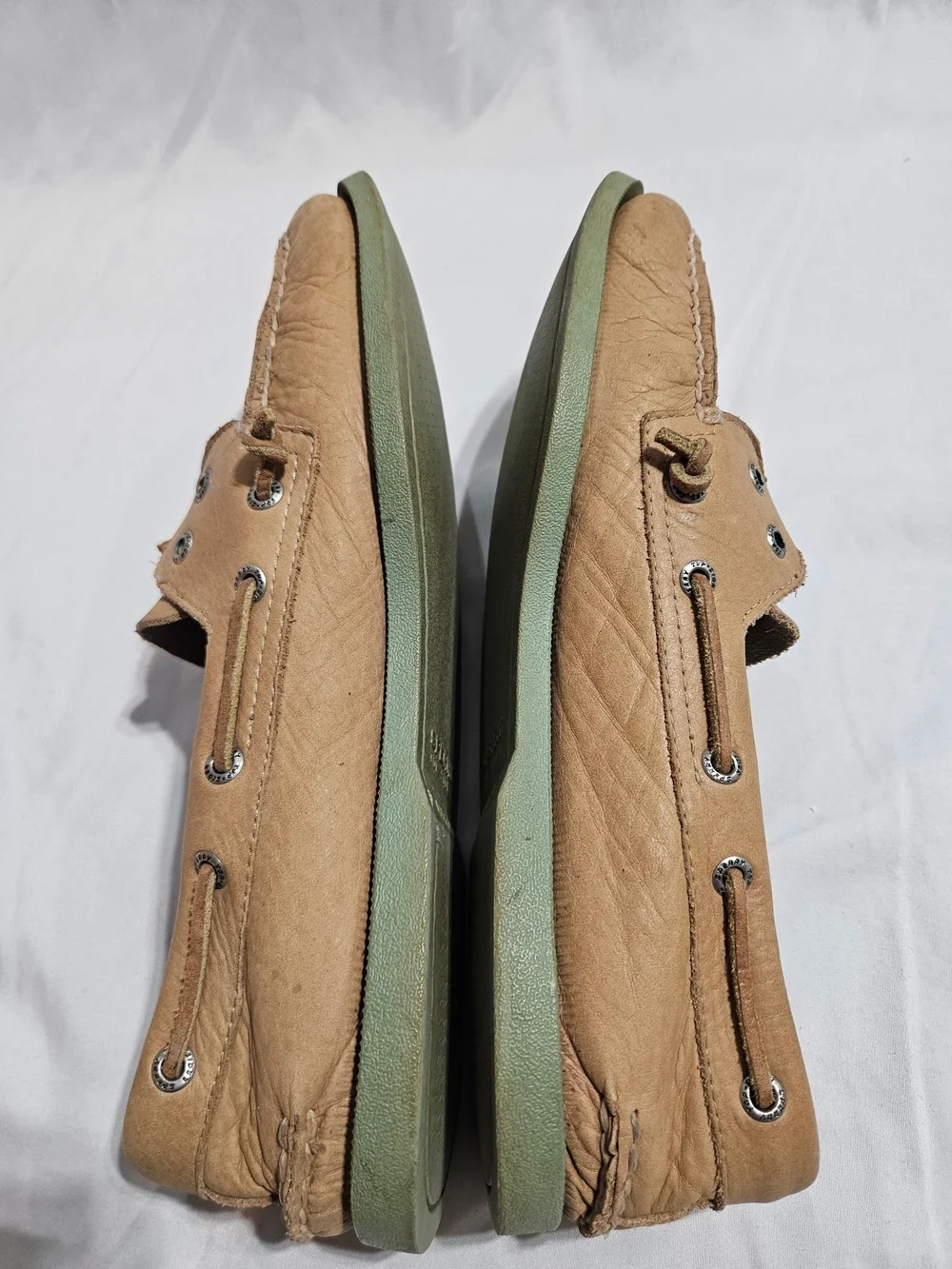 Sperry Men's Tan Leather Slip-On Boat Shoes 11